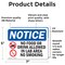 Signmission No Food Or Drink Allowed In Sign With Symbol, 7 in W x Rectangle, Vinyl Decal OS-2PACK-NS-D-57-L-14572 - alternate 5